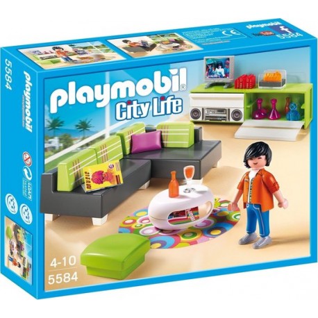 audit smaak Caius Playmobil Woonkamer - 5584. Goedkoop bij Speelgoed van Zepper