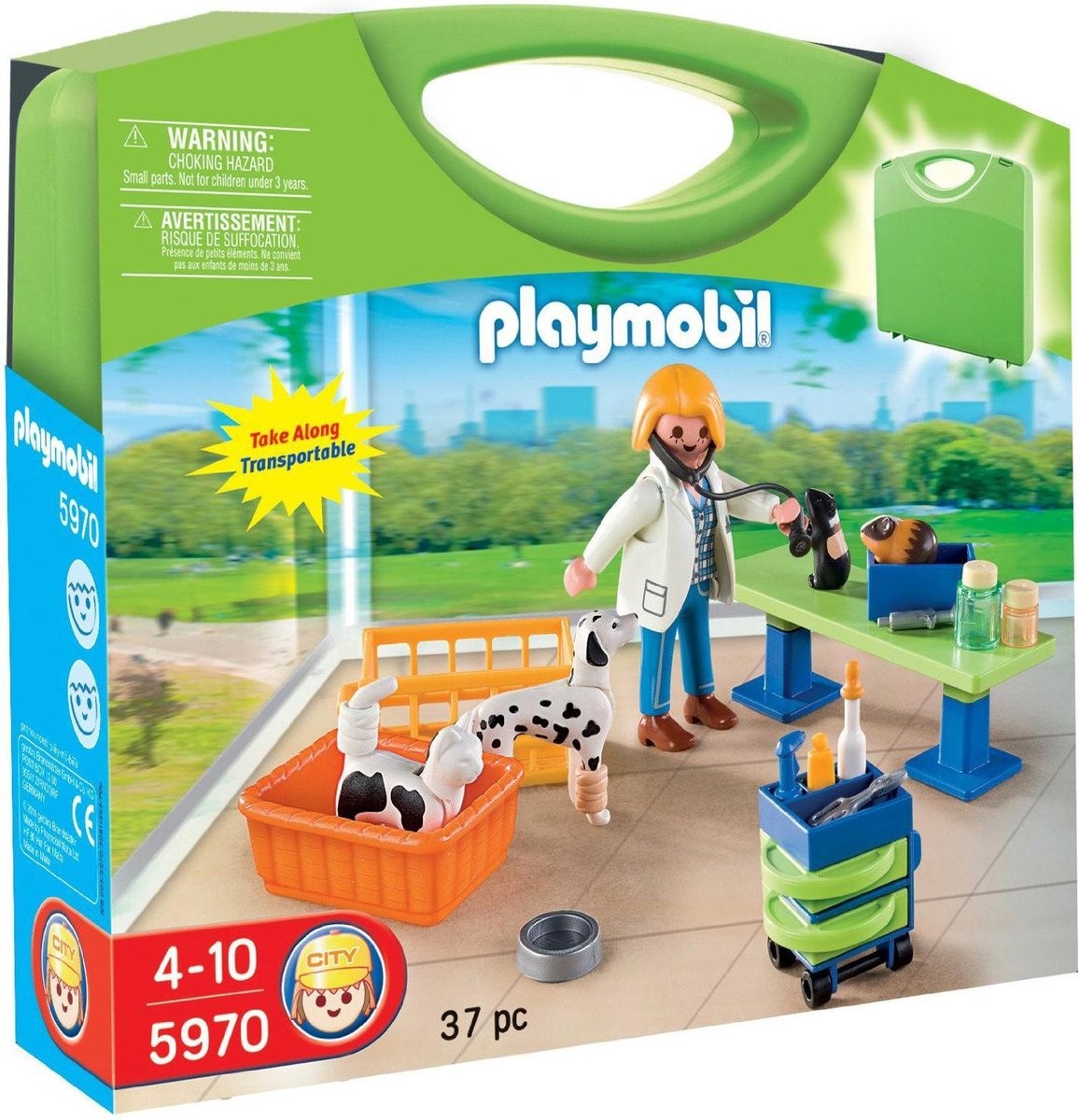 Lagere school Geheim hoeveelheid verkoop Playmobil Meeneemkoffer Dierenarts -5970. Speelgoed van Zepper